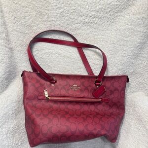 Coach Red Gallery Tote & wallet